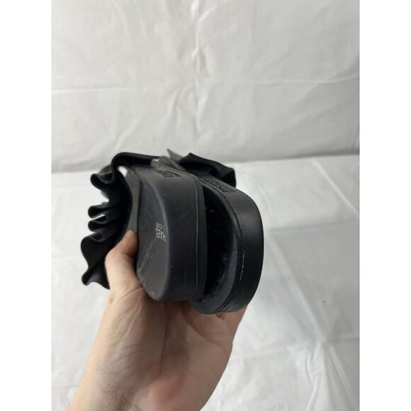 MIchael Kors Bella Leather Ruffle Slide Sandal Size 6 Black - Picture 8 of 12